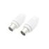 Hama Essential Set de Conectores Coaxiales - Macho y Hembra - Apto para Cables entre 5 y 7mm - Fijacion con Pinza - Color Blanco