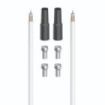 Hama Essential Set de Conexion Satelital con 7 Piezas - Cable Coaxial de 20m - Conector F x4 - 2 Fundas de Proteccion Climatica - Apantallamiento 100dB
