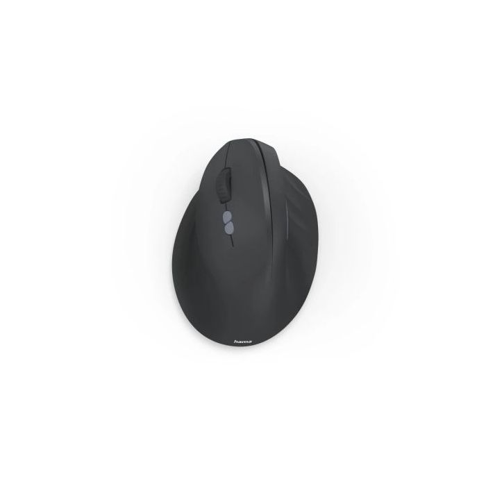 Hama EWM-500L Raton Optico Inalambrico para Zurdos 1600dpi - Ergonomico - 7 Botones - Rango 10m - USB-A RF 2.4GHz - 8.6x7.1x11.5cm - Color Negro