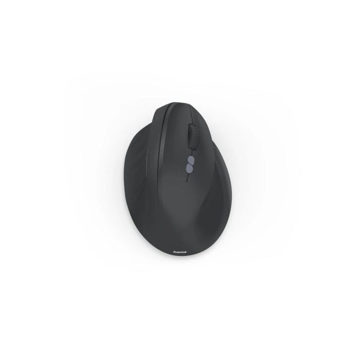 Hama EWM-500R Raton Optico Vertical Inalambrico para Diestros 1600dpi - Ergonomico - 7 Botones - Rango 10m - Silencioso - 7.1x8.6x11.5cm - Color Negro