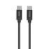 Hama Fabric Cable USB-C Macho - Potencia Maxima 100W - Longitud 1.5m - Nailon - Velocidad hasta 480Mbps - Blindaje Doble - Color Negro