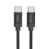 Hama Fabric Cable USB-C Macho - Potencia Maxima 100W - Longitud 3m - Nailon - Velocidad hasta 480Mbps - Blindaje Doble - Color Negro