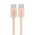 Hama Fabric Cable USB-C Macho - Potencia Maxima 60W - Longitud 1m - Nailon - Velocidad hasta 480Mbps - Blindado - Color Naranja