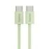 Hama Fabric Cable USB-C Macho - Potencia Maxima 60W - Longitud 1m - Nailon - Velocidad hasta 480Mbps - Blindado - Color Verde Pastel