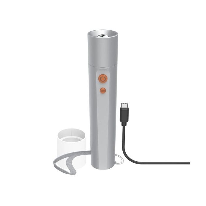 Hama Fl350-C Linterna LED - Recargable - 350 Lumenes - Bateria 18650 de Litio - Color Plata