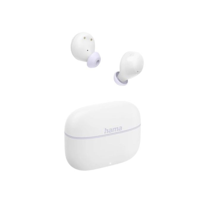 Hama Freedom Buddy II Auriculares con Microfono Omnidireccional - Bluetooth - Rango 10m - Asistente de Voz - Carga por USB-C - Color Blanco