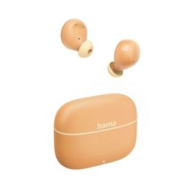 Hama Freedom Buddy II Auriculares con Microfono Omnidireccional - Bluetooth - Rango 10m - Asistente de Voz - Carga por USB-C - Color Naranja