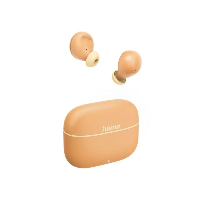 Hama Freedom Buddy II Auriculares con Microfono Omnidireccional - Bluetooth - Rango 10m - Asistente de Voz - Carga por USB-C - Color Naranja