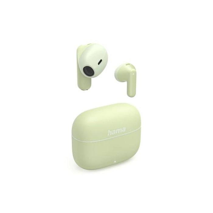 Hama Freedom Light II Auriculares con Microfono Omnidireccional - Bluetooth - Autonomia hasta 20h - Rango 10m - Asistente de Voz - Carga por USB-C - Color Menta
