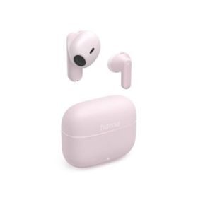 Hama Freedom Light II Auriculares con Microfono Omnidireccional - Bluetooth - Autonomia hasta 20h - Rango 10m - Asistente de Voz - Carga por USB-C - Color Rosa