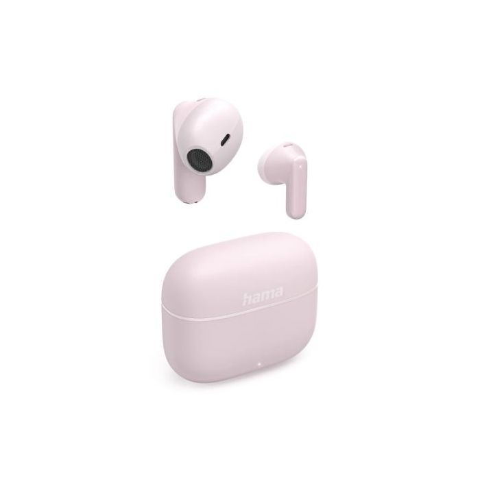 Hama Freedom Light II Auriculares con Microfono Omnidireccional - Bluetooth - Autonomia hasta 20h - Rango 10m - Asistente de Voz - Carga por USB-C - Color Rosa