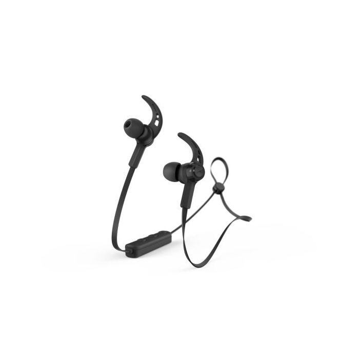 Hama Freedom Run II Auriculares Deportivos - Bluetooth - Radio 10m - Microfono Omnidireccional - Asistente de Voz - Carga por USB-C - Color Negro