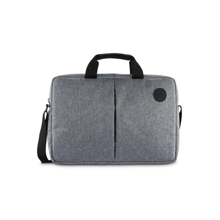 Hama Genua Maletin para Portatiles hasta 15.6" - Poliester - Bandolera Ajustable - Bolsillo Frontal - 42.5x5x31cm - Color Gris