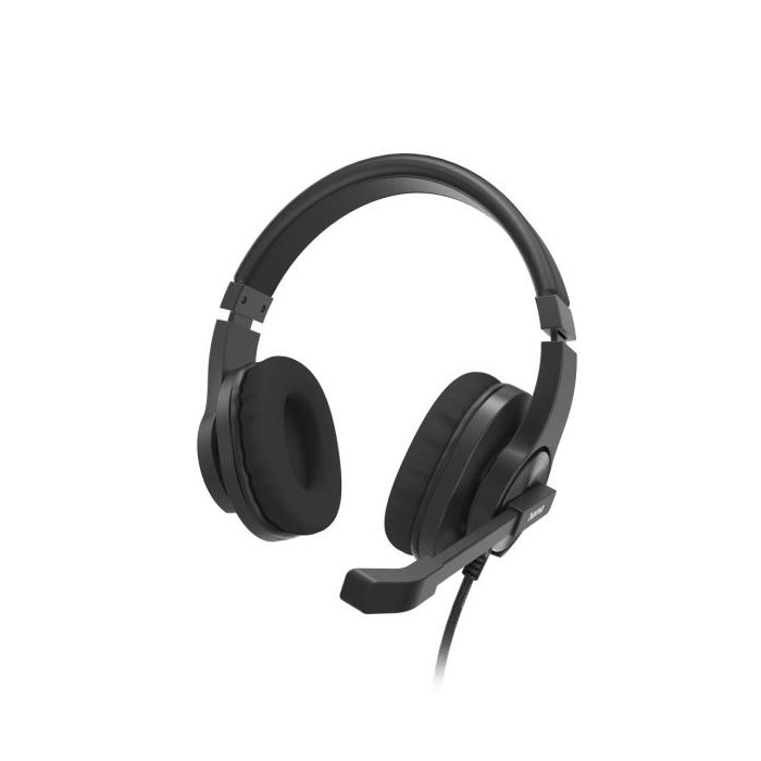 Hama Hs-P350 V2 Auriculares con Microfono Omnidireccional - Cable 2m - Jack 3.5mm - Diadema Ajustable - Almohadillas de Malla - Color Negro