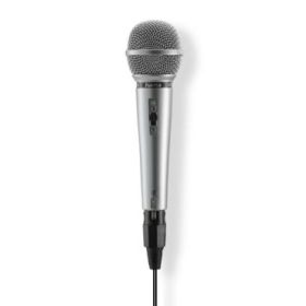 Hama Jam Star Microfono Dinamico - Cable 3m - 100Hz - Jack 3.5mm - Cardioide - 600 Ohm - 170x52x52mm - Color Plata