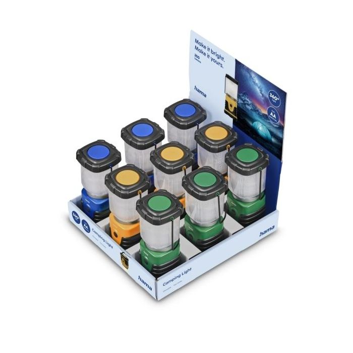 Hama L250 Linternas LED - Bateria - 250 Lumenes - Gancho Plegable - Autonomia hasta 15H - 6.1x14.3x6.1cm - Colores Surtidos