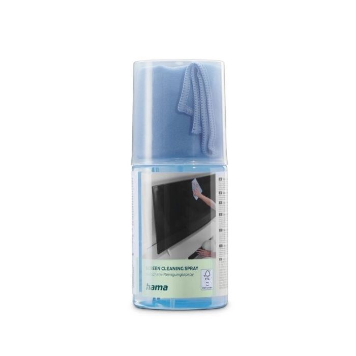 Hama Limpiador de Pantallas - Capacidad 200ml - Bayeta de Microfibra - Color Azul