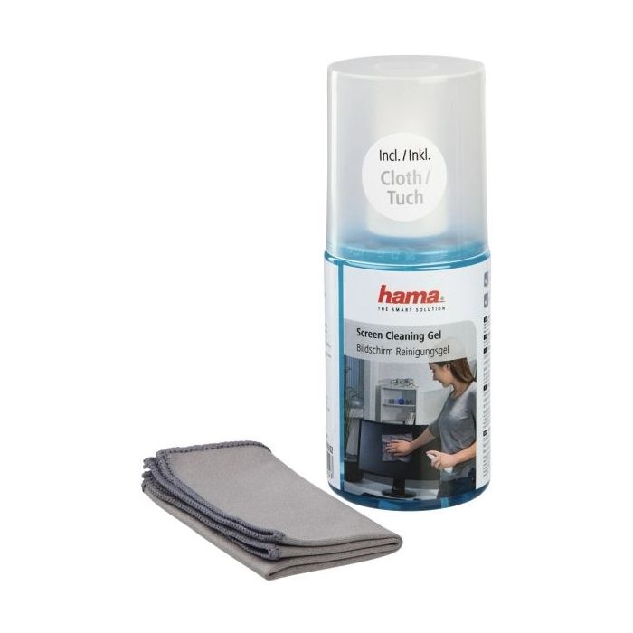Hama Limpiador de Pantallas - Capacidad 200ml - Bayeta de Microfibra - Color Gris