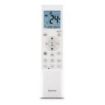 Hama Mando a Distancia para Aire Acondicionado - Universal - Soporte de Pared Incluido - Pantalla LCD - Temporizador - Alcance 5m - 16 Botones - Color Blanco