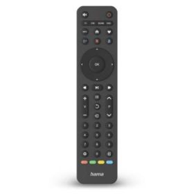 Hama Mando a Distancia para TV - Universal - Alcance 10m - 43 Botones - Acceso Directo a Plataformas de Streaming - Permite 4 Dispositivos Simultaneos - 20.2x4.7x2.1cm - Color Negro