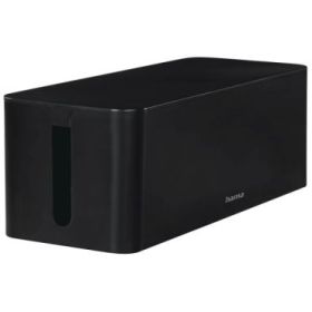 Hama Maxi Caja para Regletas y Cables - Facil Organizacion y Limpieza - Proteccion Infantil y de Mascotas - Diametro Maximo del Cable 15mm - 40.6x15.6x13.5cm - Color Negro