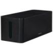 Hama Maxi Caja para Regletas y Cables - Facil Organizacion y Limpieza - Proteccion Infantil y de Mascotas - Diametro Maximo del Cable 15mm - 40.6x15.6x13.5cm - Color Negro