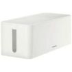 Hama Maxi Caja para Regletas y Cables - Facil Organizacion y Limpieza - Proteccion Infantil y de Mascotas - Diametro Maximo del Cable 20mm - 40x15.6x13.5cm - Color Blanco