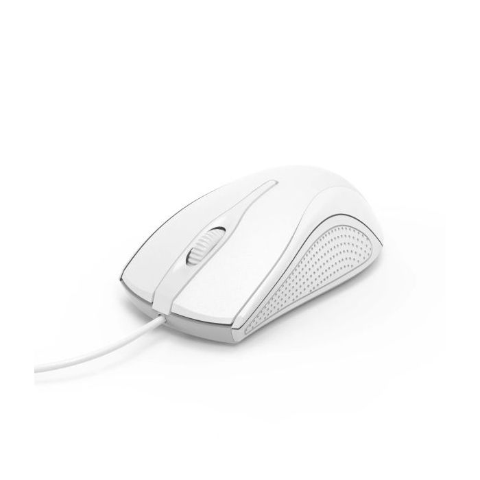 Hama Mc-200 Raton Optico 1000dpi - Cable 150cm - 3 Botones - Uso Ambidiestro - 6.4x3.7x11.4cm - Color Blanco