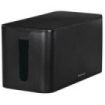 Hama Mini Caja para Regletas y Cables - Facil Organizacion y Limpieza - Proteccion Infantil y de Mascotas - Diametro Maximo del Cable 15mm - 23.5x11.5x12cm - Color Negro