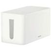 Hama Mini Caja para Regletas y Cables - Facil Organizacion y Limpieza - Proteccion Infantil y de Mascotas - Diametro Maximo del Cable 20mm - 23.5x11.5x12cm - Color Blanco