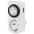 Hama Mini Enchufe Temporizador Mecanico - Potencia Maxima 3680W - Voltaje 230V - Temporizador - Intervalos de 30min - Color Blanco
