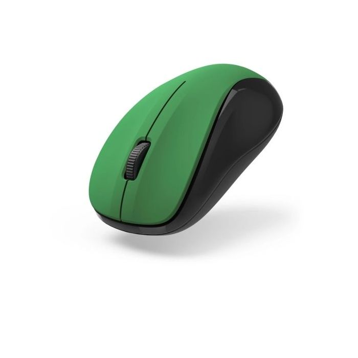 Hama Mw-300 V2 Raton Optico Inalambrico 1200dpi - 3 Botones - Silencioso - USB-A RF 2.4GHz - Uso Ambidiestro - Rango 10m - 5.8x3.7x10.3cm - Color Negro y Verde