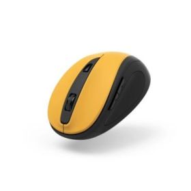 Hama Mw-400 V2 Raton Optico Inalambrico para Diestros 1600dpi - Ergonomico - Rango 10m - USB-A RF 2.4GHz - 6 Botones - 6.5x4.2x9.6cm - Color Negro y Amarillo