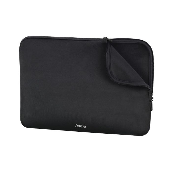 Hama Neopreno Funda para Portatiles hasta 15.6" - Cierre con Cremallera - Forro Interior Suave - 42x2x29cm - Color Negro
