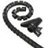 Hama Organizador de Cable en Espiral 20mm - Flexible - Longitud 2.5m - Adaptador para Instalacion - Color Negro