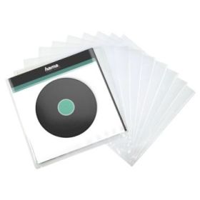 Hama Pack de 10 Fundas para Discos de Vinilo - Polipropileno - 32.7x32.5x0.07cm - Color Transparente