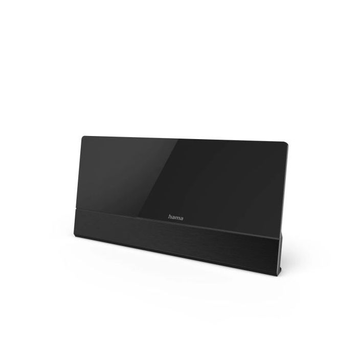 Hama Premium Antena de Interior Plana - Cable Coaxial 1.27m - DAB+ - DAB - DVB-T2 - FM - 28x13.5x1.5cm - Color Negro