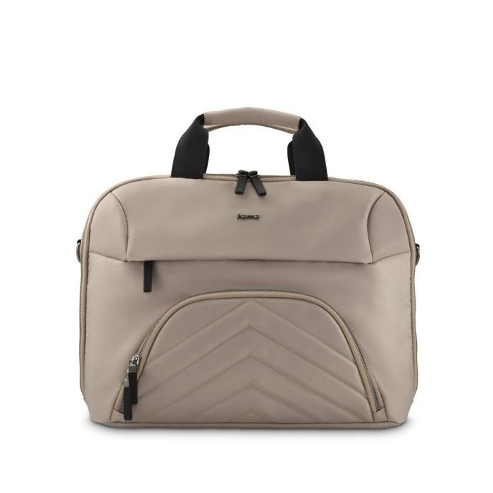 Hama Premium Lightweight Mochila para Portatiles hasta 14.1" - Poliester Reciclado - Interior Acolchado - Bolsillos Frontales - 41x8.5x30cm - Color Beige