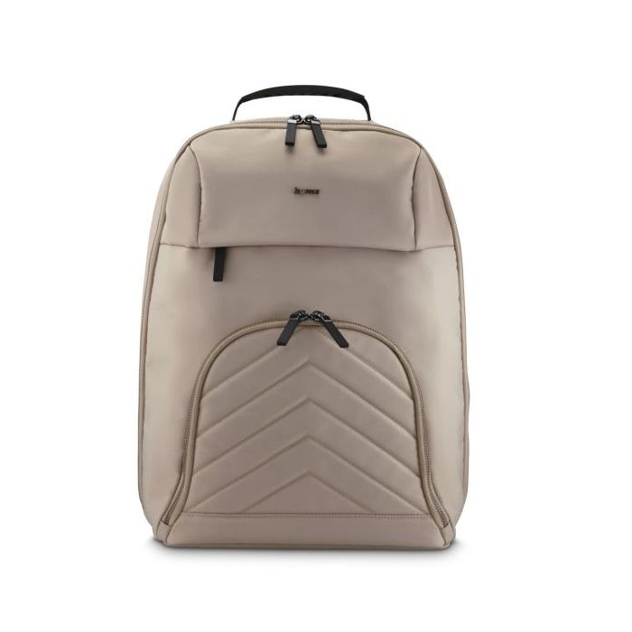 Hama Premium Lightweight Mochila para Portatiles hasta 16.2" - Capacidad 19L - Poliester - Interior Acolchado - Bolsillos Frontales - 31x12x46cm - Color Beige