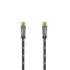 Hama Prime Cable Coaxial de Antena - Longitud 1.5m - Terminales Chapados en Oro - Conector F Macho - Apantallamiento 120dB - Impedancia 75Ohm - Color Negro y Gris