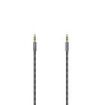 Hama Prime Cable de Audio - Jack 3.5mm Macho - Longitud 0.75m - Contactos Chapados en Oro - Estereo - Color Negro y Gris