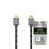 Hama Prime Cable HDMI 8K Macho - Longitud 3m - Certificado - Soporta eARC y 3D - Terminales Chapados en Oro - Ethernet - Velocidad hasta 48Gbps - Blindaje Completo - Color Gris