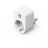 Hama Regleta Alimentacion con 3 Tomas - Potencia Maxima 3680W - 1x Schuko - 1x USB-C - 1x USB-A - Power Delivery - Color Blanco