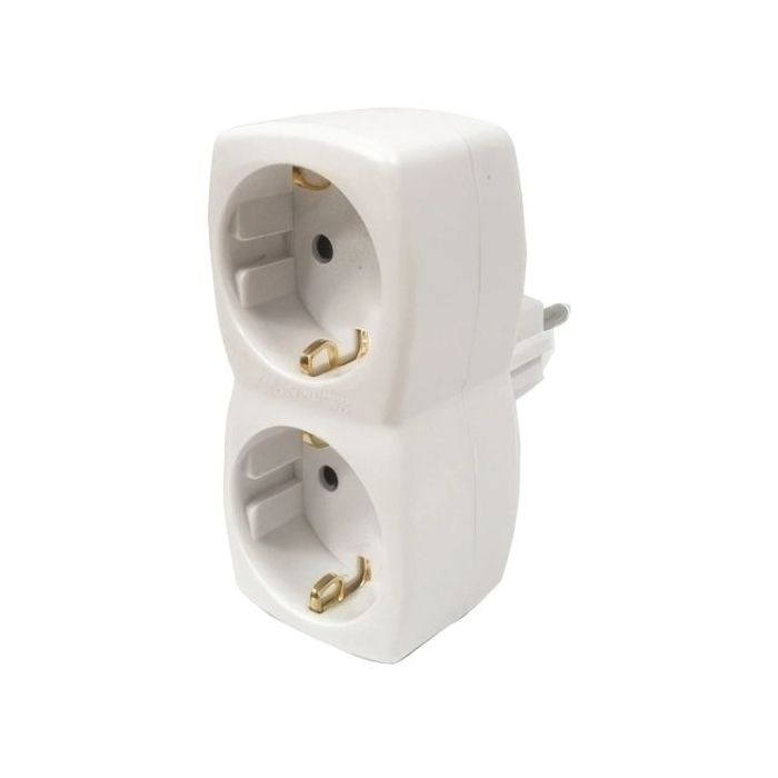 Hama Regleta de Pared con 2 Tomas Schuko - Potencia Maxima 3600W - Color Blanco