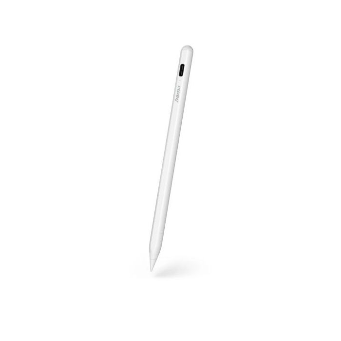 Hama Scribble Lapiz Optico Activo para IPad - Longitud de 165mm - Funcion Escritura a Mano - Color Blanco
