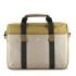 Hama Silvan Maletin para Portatiles hasta 14.1" - Poliester Reciclado - Bolsillo Frontal - Interior Acolchado - 39x5x31cm - Color Beige y Amarillo