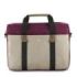 Hama Silvan Maletin para Portatiles hasta 14.1" - Poliester Reciclado - Bolsillo Frontal - Interior Acolchado - 39x5x31cm - Color Beige y Burdeos