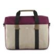Hama Silvan Maletin para Portatiles hasta 14.1" - Poliester Reciclado - Bolsillo Frontal - Interior Acolchado - 39x5x31cm - Color Beige y Burdeos