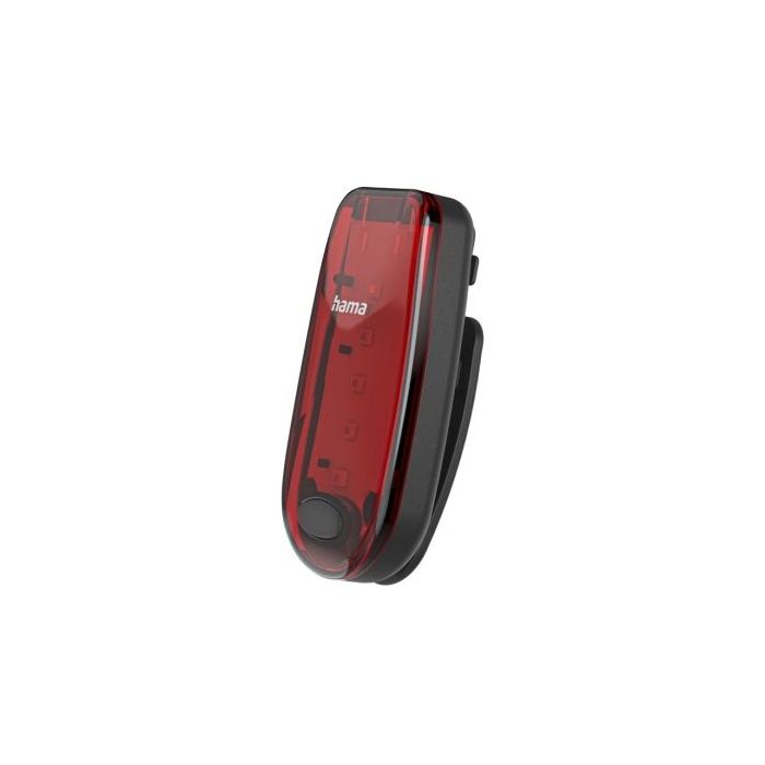 Hama Sl-C Luz LED Intermitente - Cable 26cm - Recargable - Autonomia hasta 7h - Color Negro y Rojo