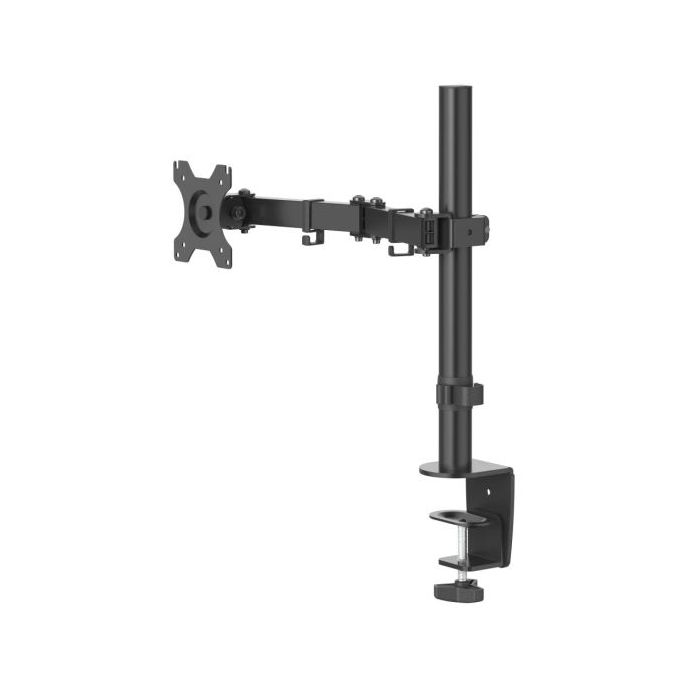 Hama Soporte de Mesa con Brazo Articulado para Monitor de 13 a 32" - Capacidad 10kg - Giro 180º - Inclinacion de 45º - Altura Ajustable - Acero - VESA 100x100 - 42.88x14.51x40.64cm - Color Negro
